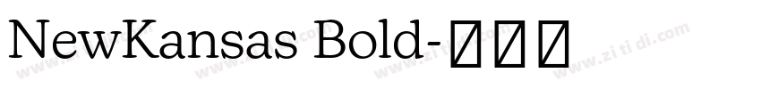 NewKansas Bold字体转换